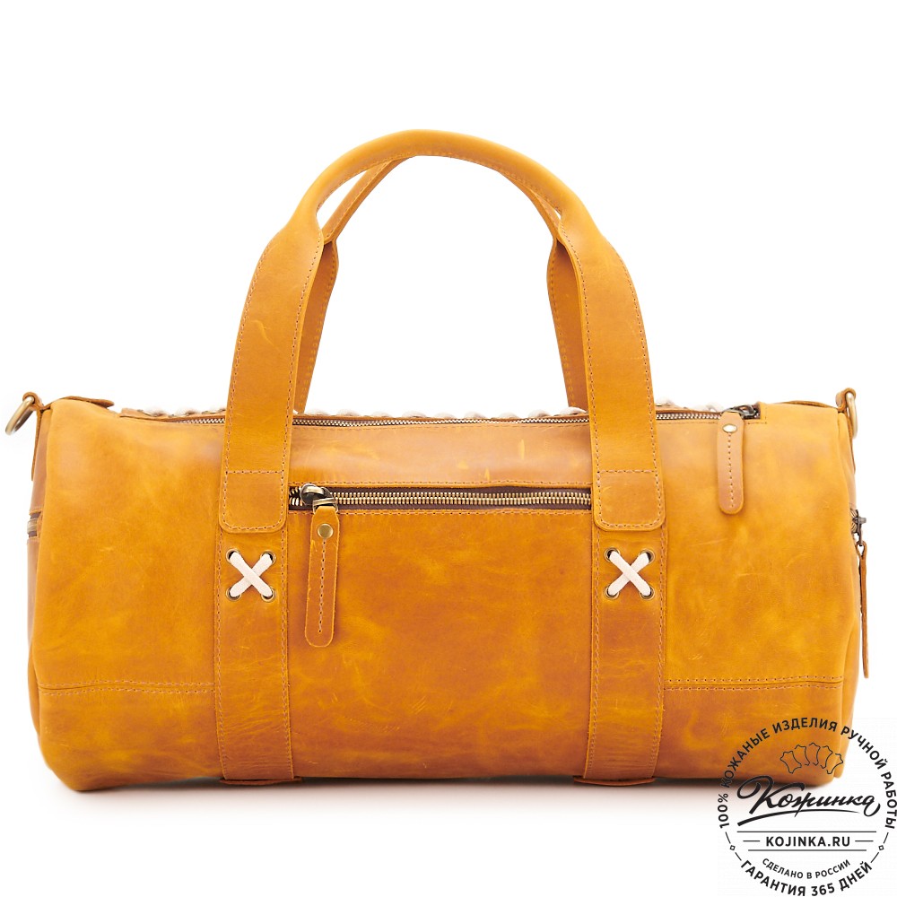 Кожаная сумка "Тайлер" (песочный крейзи)